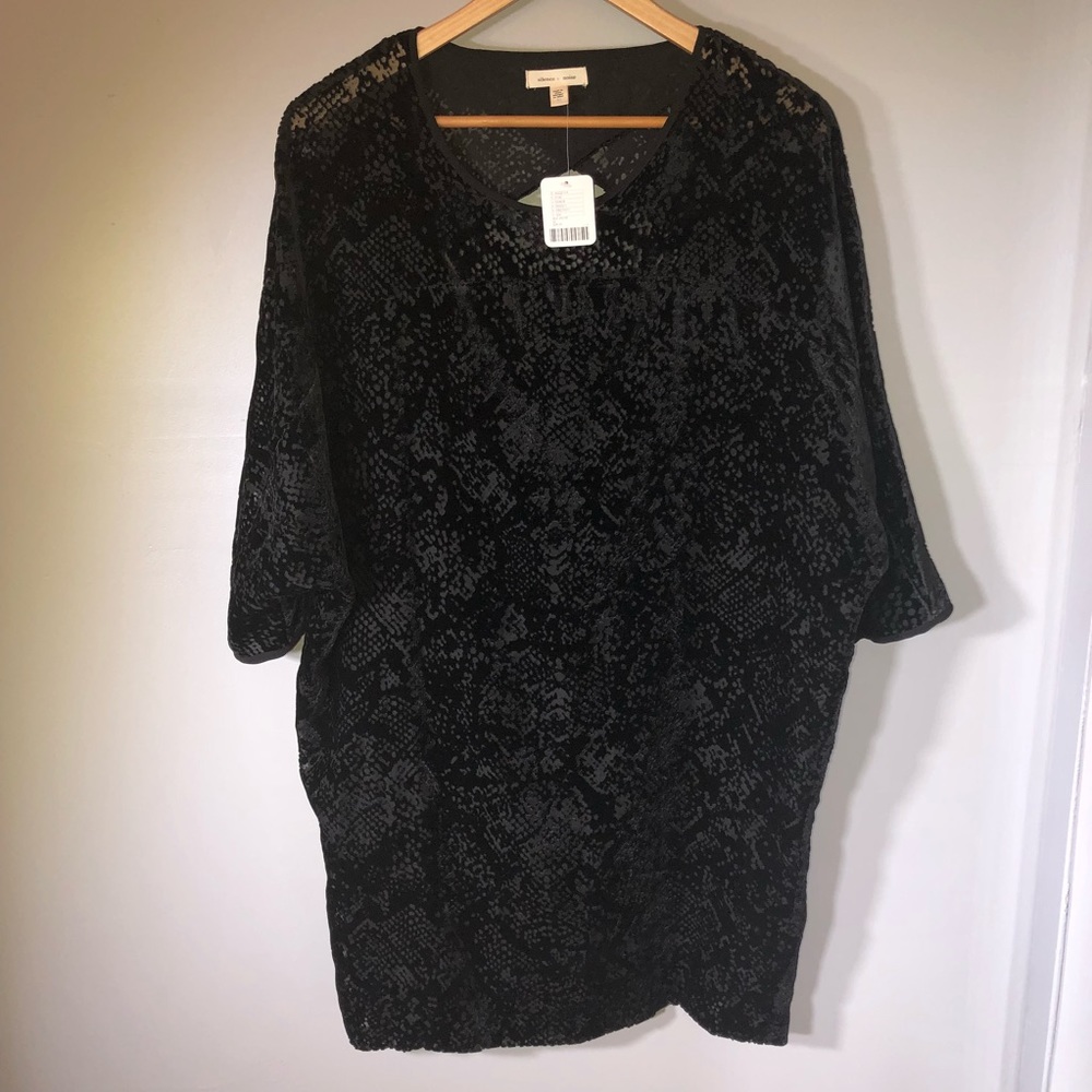 silence + noise Burnout Velvet Backless Dress M - Picture 3 of 8